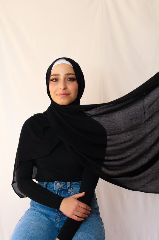 Classic Black Modal hijab